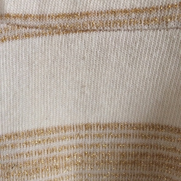 Romeo & Juliet Couture Cream & Gold Striped Dress - Picture 6 of 8